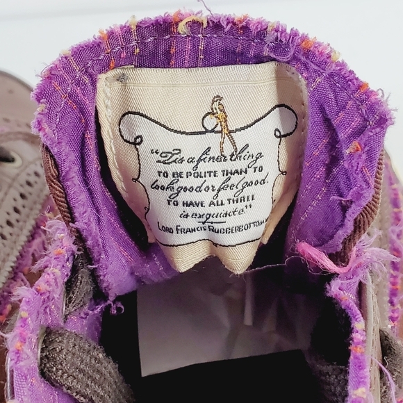 Converse Lord Francis Rubberbottom Sneaker Size M9.5 W11.5 Unisex Wingtip Frayed - Picture 13 of 15